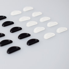 Brille Silikon Nasenpad Set Selbstklebend Ersatz 15x6mm 19x8mm Gummi Brillenpads