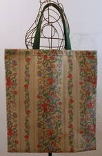 Stoffbeutel-Einkaufstasche "Blumenbordüren", selbst genäht