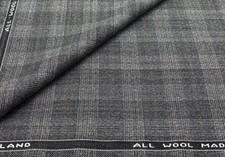 Grau Braun Kariert Ganz Wolle