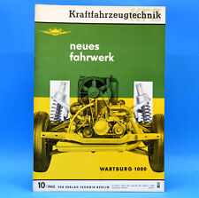 DDR KfT Kraftfahrzeugtechnik 10 1965 Wartburg 312 BMW Coupe Pannonia Trabant