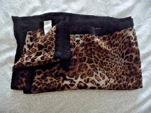 Plissee schal mit - plissee-schal, leoprint