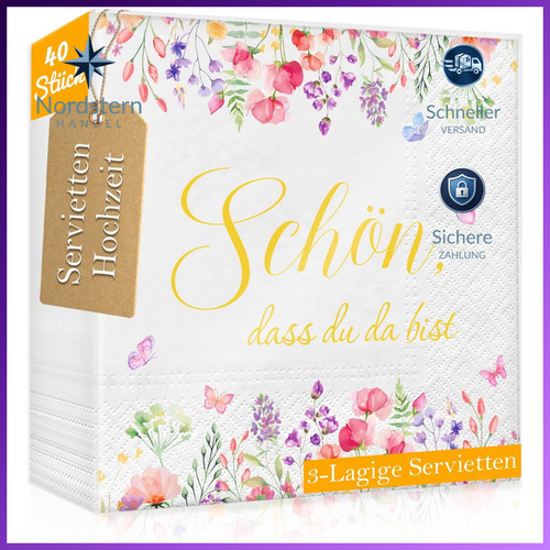 Servietten hochzeit stück - hochzeit, 40