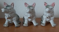 3 x Porzellan / Keramik Hund