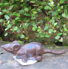 Maus Gusseisen Dekoration Gartendeko Dekoartikel Mäuse Gartentiere GA831