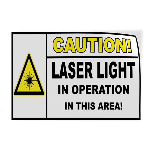Decal stickers caution laser - decal,