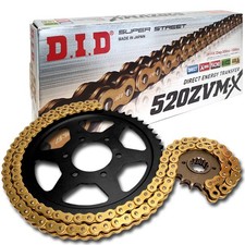 DID Kettensatz Stahl 520ZVM-X G&G Niet für Suzuki SFV 650 A Gladius ABS, Bj.2009