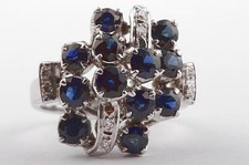 Saphir Diamant Ring Altschliff