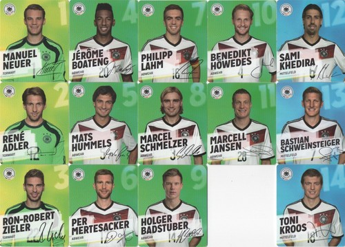 2014 rewe dfb - wm, sammelkarten