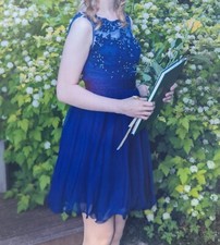 LUXUAR Kleid navyblau Gr. 32