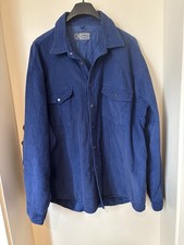 Le Frog Herren Cord  Thermohemd gefüttert Gesteppt Gr. 2XL 45/46 Blau Neu.