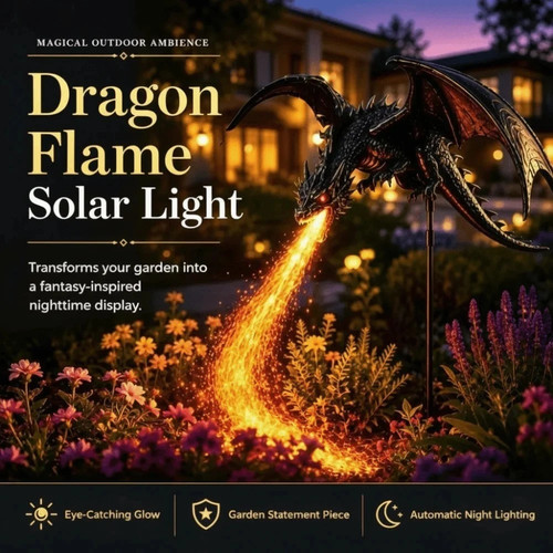 Solardrache feuer garten licht - solardrache,