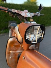 Simson Schwalbe KR51  Lampenmaske Lampenring Eisern Kreuz Leichte Beschädigungen