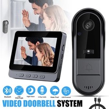 Video Türklingel mit HD Kamera Funkklingel Türsprechanlage mit 4,3" Monitor