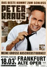 Peter Kraus - Abschiedstournee, Frankfurt 2015 | Konzertplakat | Poster