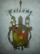 Türkranz Türschild Welcome Willkommen aus Holz - NEUWERTIG