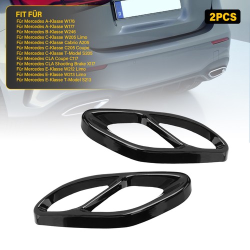 Schwarz auspuffblende - 2x,