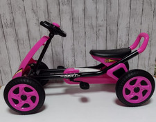 Rosa Vier-Rad-Go-Kart für Kinder, mit Pedalen, verstellbarem Sitz,In-und Outdoor