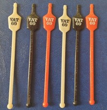 6 Stück Vat 69  Whisky Stirrer, Rührer - Kunststoff