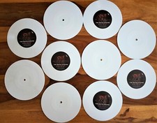 10 x 7" WEISS COLOURED VINYLS / FARBIGE SCHALLPLATTEN ZUM BASTELN / DEKO