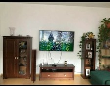 Wohnwand 4 Teile massive Holz