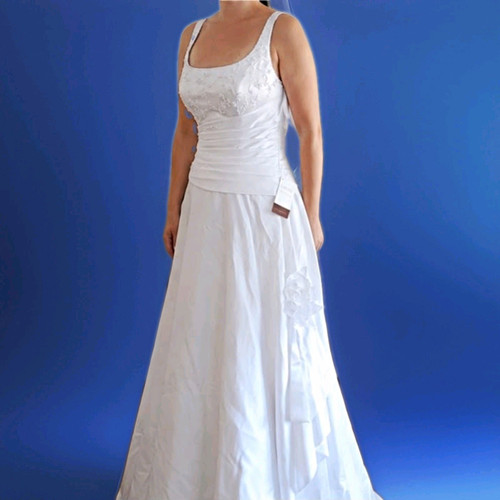 Brautkleid weiß linie - brautkleid, a-linie