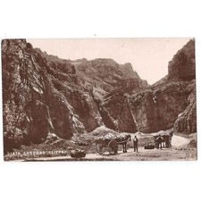 CHEDDAR CLIFFS Somerset, Steinbruch Pferde & Karren mit Schutt, RP Postkarte unbenutzt