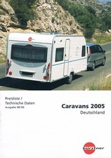 Prospekt Bürstner Preisliste + Techn Daten Wohnwagen Caravans von 8.2004 YV1