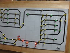 Grosses Digimoba/Heki Modellbahn-Gleisbildstellpult mit Rahmen, konfigurierbar 
