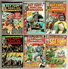 6x Marvel Comics SGT. Fury and