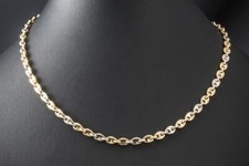 Cartier Collier Klassische Bohnenkette 45 cm in 750er Gelbgold Weißgold Schmuck