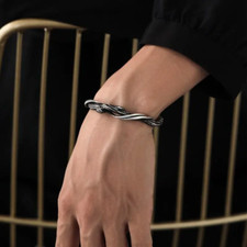 Minimalistischer Zweig Armreif und Ring als Viking Unisex Set- Holz Design- offe