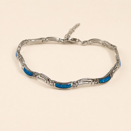 Blauer opal mäanderwelle - blauer,
