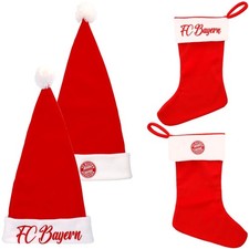 FC Bayern München Mütze Nikolausmütze Weihnachtsstrumpf Nikolaussocke Socke FCB