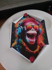 Graffiti-Wandkunst Affe mit Kopfhörern Bilder  Abstraktes Wandbild 73X53 cm