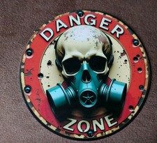 Blechschild Danger Zone Retro