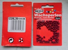 Meyco Wachsperlen 4 mm in rot