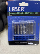 LASER TOOLS 6844 Schraubenausdreher Mutter Service beschädigt Sechskantschraubenabzieher Set 7-tlg.