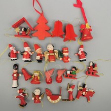 Weihnachten Baum Christbaum Tanne Schmuck Deko 23 Teile Engel Kinder Glocke rot