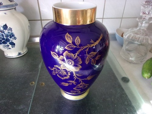 Vase echt kobaltblau - echt,