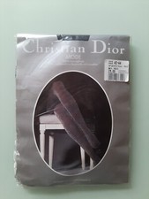 Christian Dior Strumpfhose Schwarz/silber Baumwolle Neu Gr 42/44