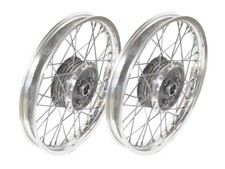 2 Alufelgen Chrom Speichen pass f Simson S51 S50 Duo KR51 Schwalbe S53 S70 Räder