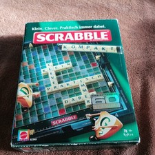 Reise Scrabble Kompakt gesellschaftsspiel Brettspiel Mattel vollständig