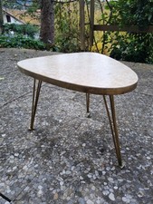 Midcentury Vintage Blumenhocker Nierentisch Beistelltisch Hairpin-Legs 50er/60er