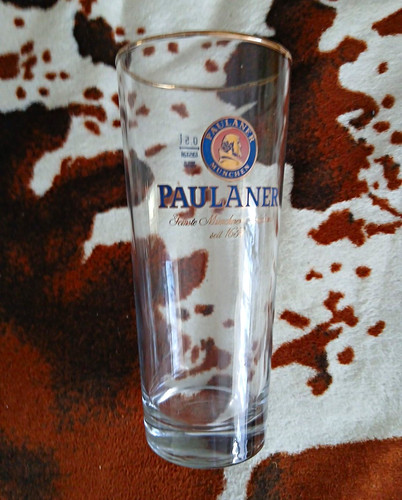 Paulaner bierglas mit druck - mit,