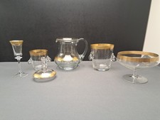 5 X Theresienthal Goldrand Mintonborde Krug Fußschale  Deckel 2 X Eiskühler Top 