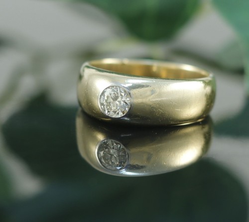 Solitär diamant ring 750er - diamant, in