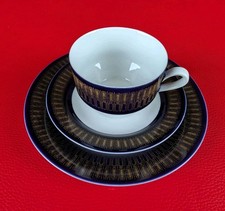 Henneberg Sammeltasse Sammelgedeck Kobalt Blau Gold Gedeck DDR Kaffee Set Dekor