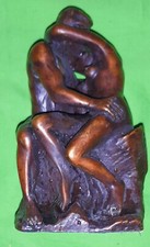 Bronze Figur der Kuss nach einem Werk von Rodin