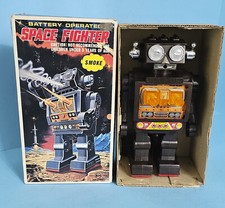 Vintage S.H. Horikawa Japan SPACE FIGHTER SMOKE Batteriebetrieb  boxed