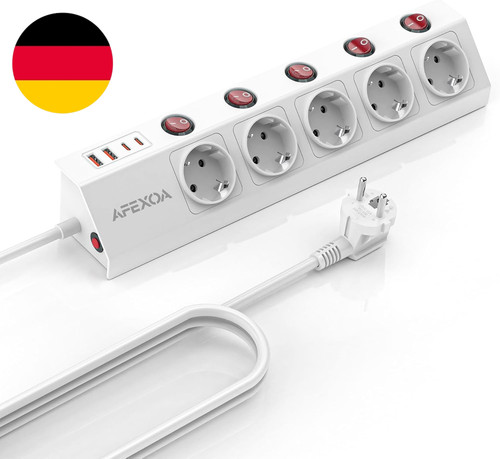 Fach steckdosenleiste mit - 5,